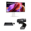 LG 39.7 in UltraFine 5K2K Curved Ultrawide Monitor with Logitech Webcam &