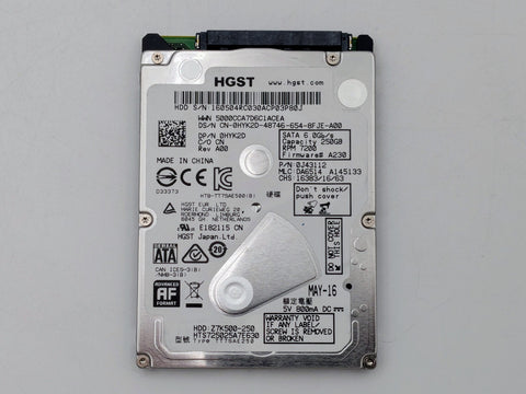 0J43112 250GB 7200 SATA Hard Drive 2.5 7MM