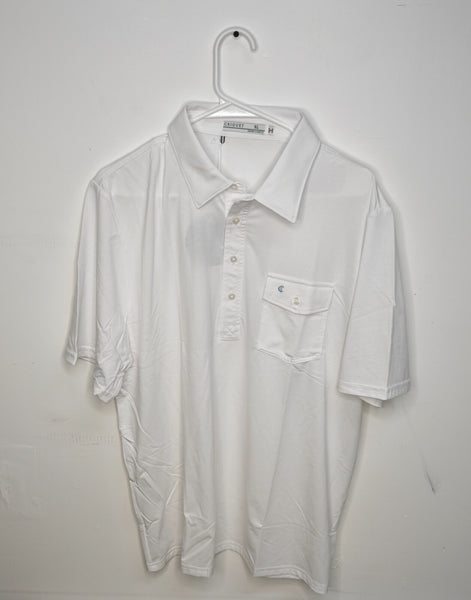 Criquet Men's Performance Players Polo Shirt - Bright White XL