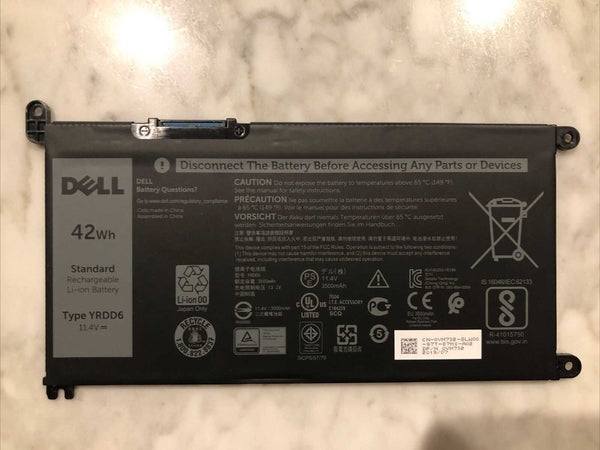 NEW YRDD6 11.4V 42Wh Battery for 14 5481 5482 5485 5491 2-in-1 Series 1V Unique0