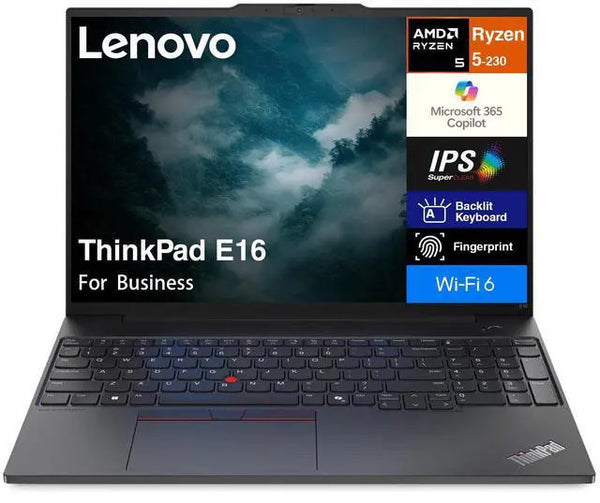 Lenovo ThinkPad E16 Business 16.0 in WUXGA Ryzen 5 230 8GB DDR5 512GB M.2 PCIe