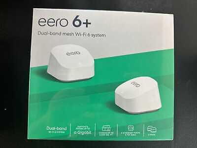 eero 6+ plus 2 pack 2402 Mbps 2 Port 574 Mbps Wireless Router - R010211 Amazon