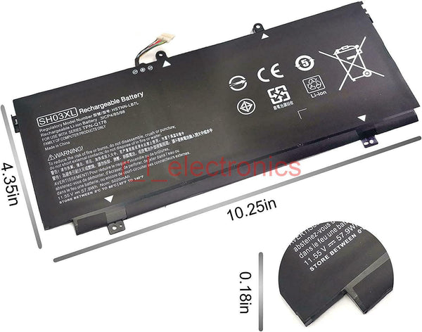 New Battery SH03XL For Spectre X360 13-AC033DX 859356-855 TPN-Q178 HSTNN-LB7L