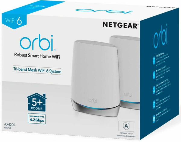 **BRAND NEW** NETGEAR Orbi AX4200 Tri-Band Mesh Wi-Fi 6 Router (RBK752)