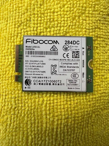 284DC Dell DW5820e Fibocom L850-GL LTE/WCDMA 4G WWAN CELLULAR Card Module